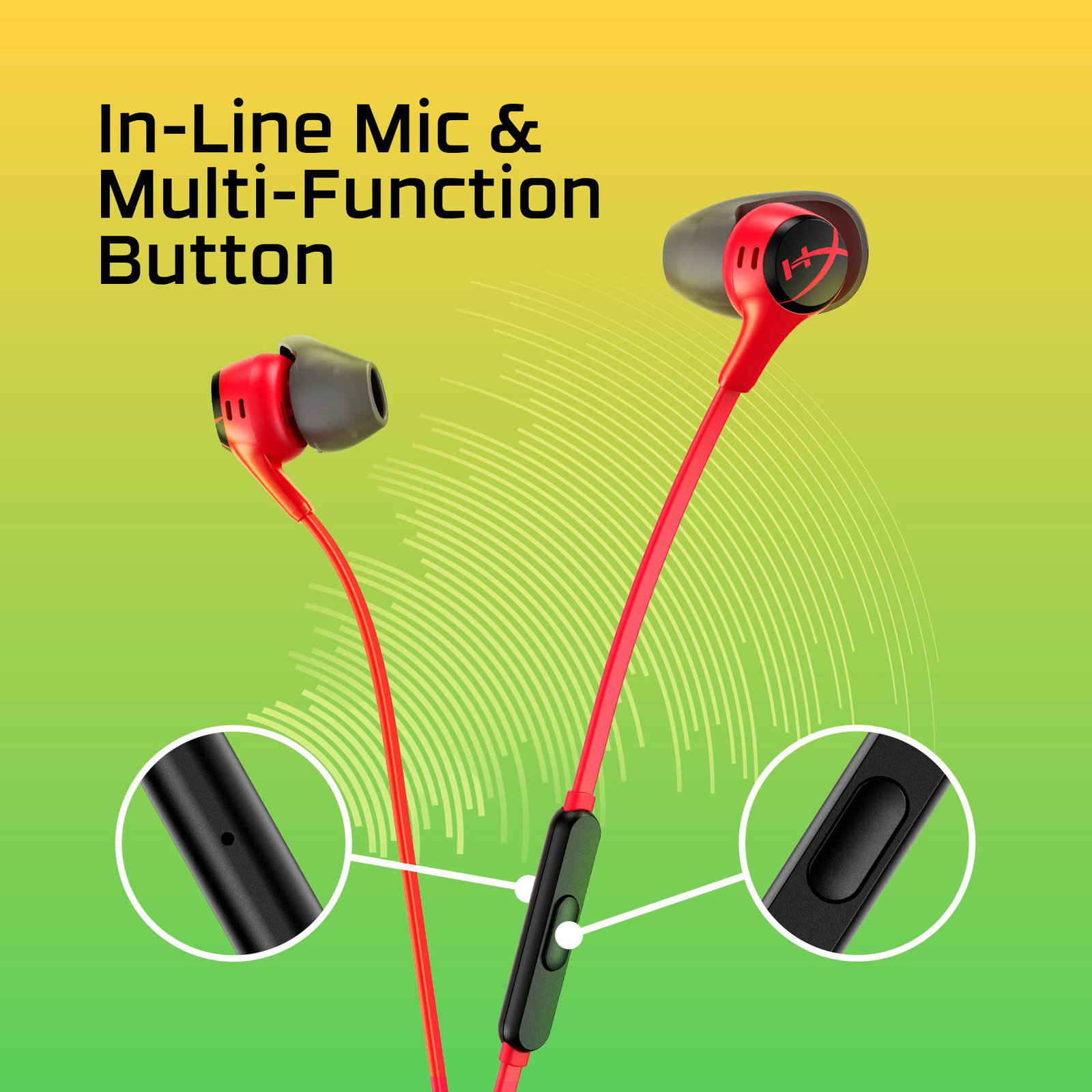 HEADSET HYPERX CLOUD EARBUDS/II BLK 70N24AA HYPERX