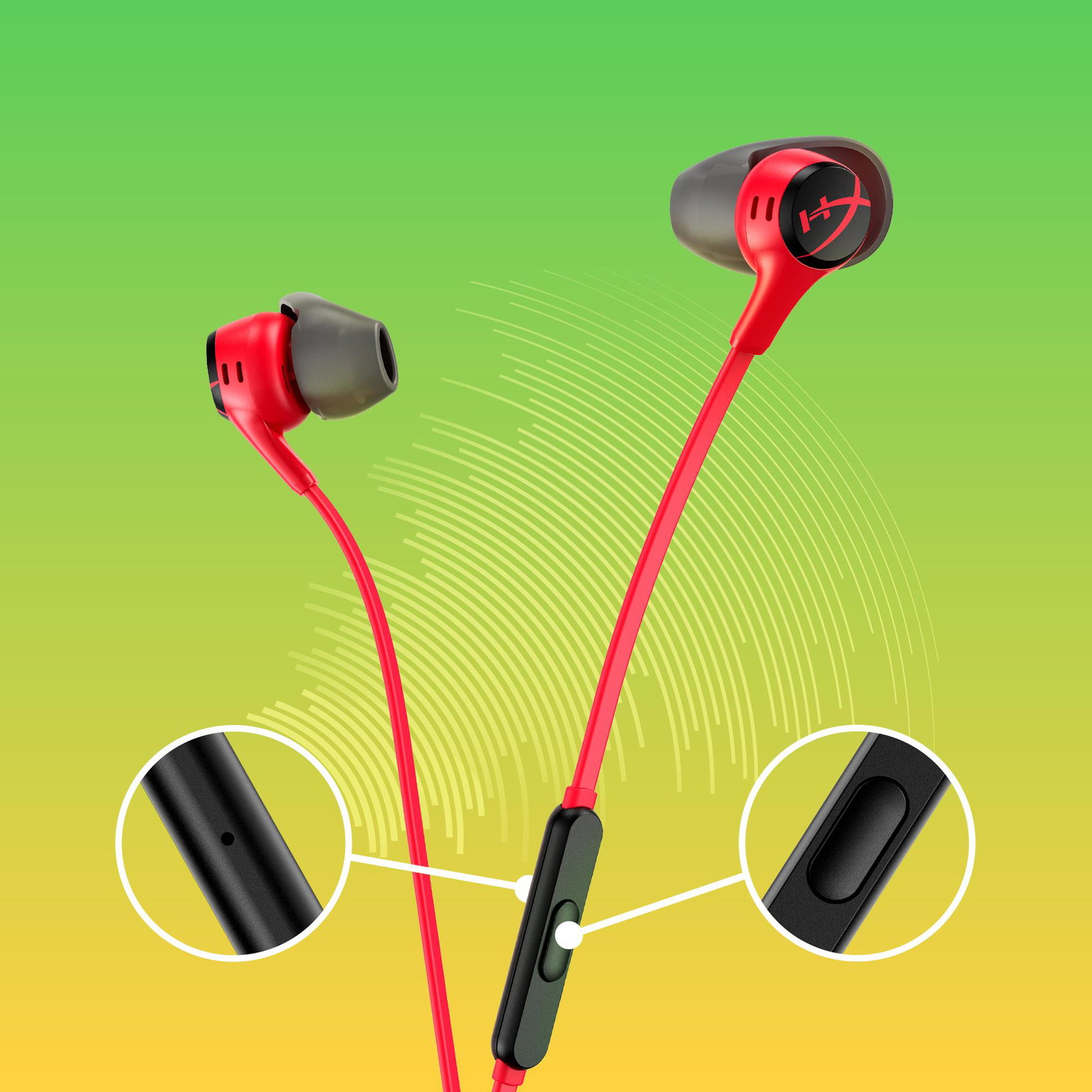 HEADSET HYPERX CLOUD EARBUDS/II BLK 70N24AA HYPERX