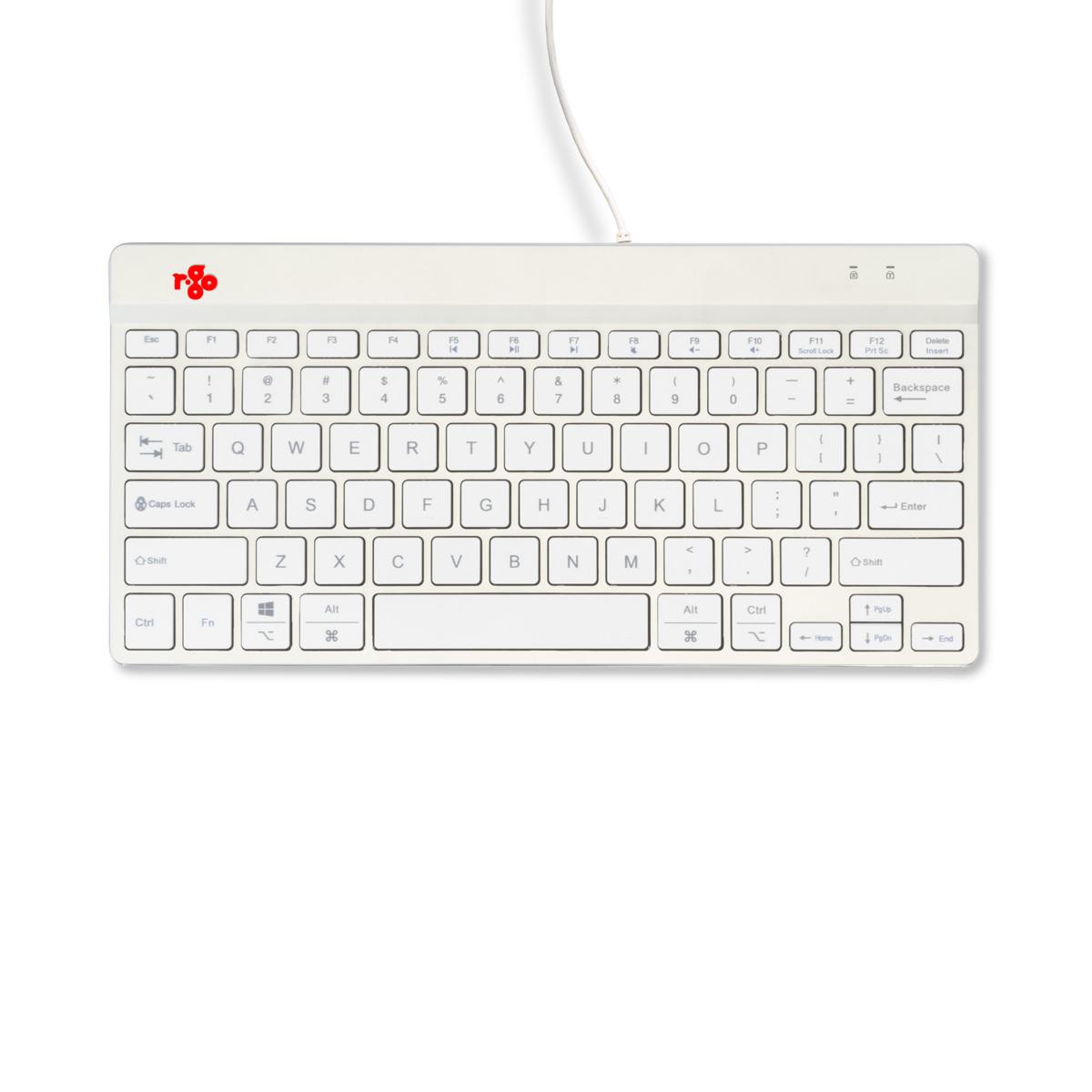 KEYBOARD COMPACT BREAK ENG/WHITE RGOCOUSWDWH R-GO TOOLS