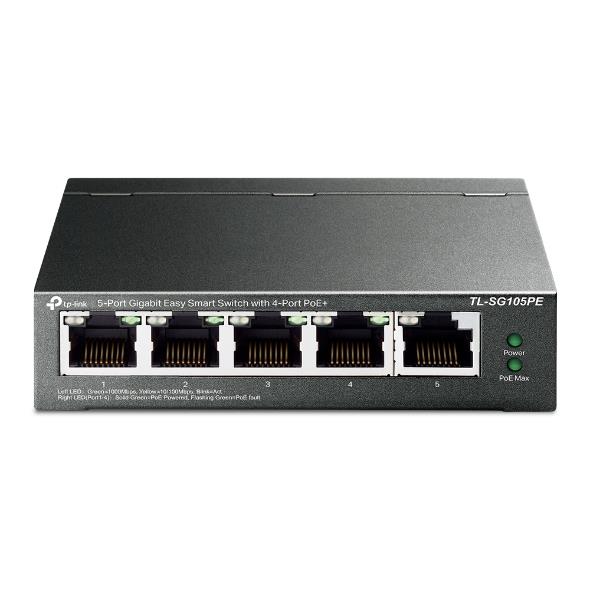 Switch TP-LINK Desktop/pedestal 5x10Base-T 100Base-TX 1000Base-T PoE ports 4 TL-SG105PE