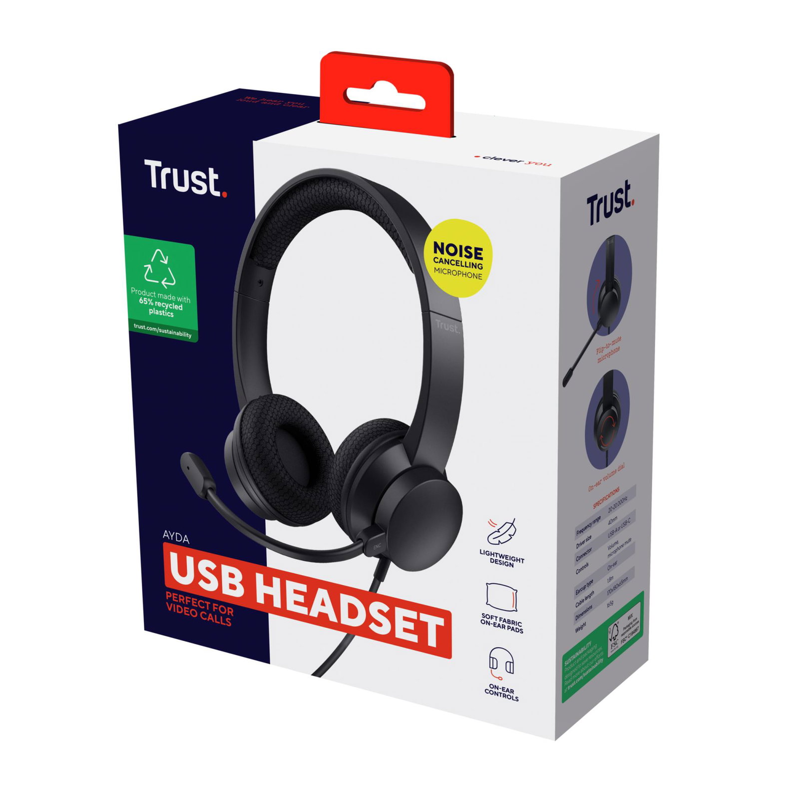 HEADSET AYDA USB-ENC PC/25089 TRUST