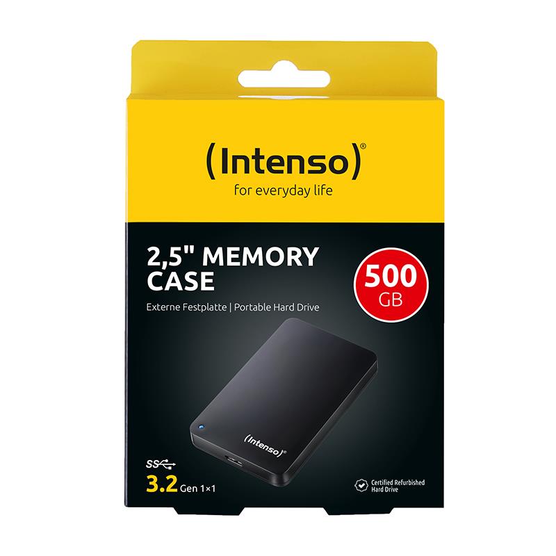 External HDD INTENSO 500GB USB 3.0 Colour Black 6021530