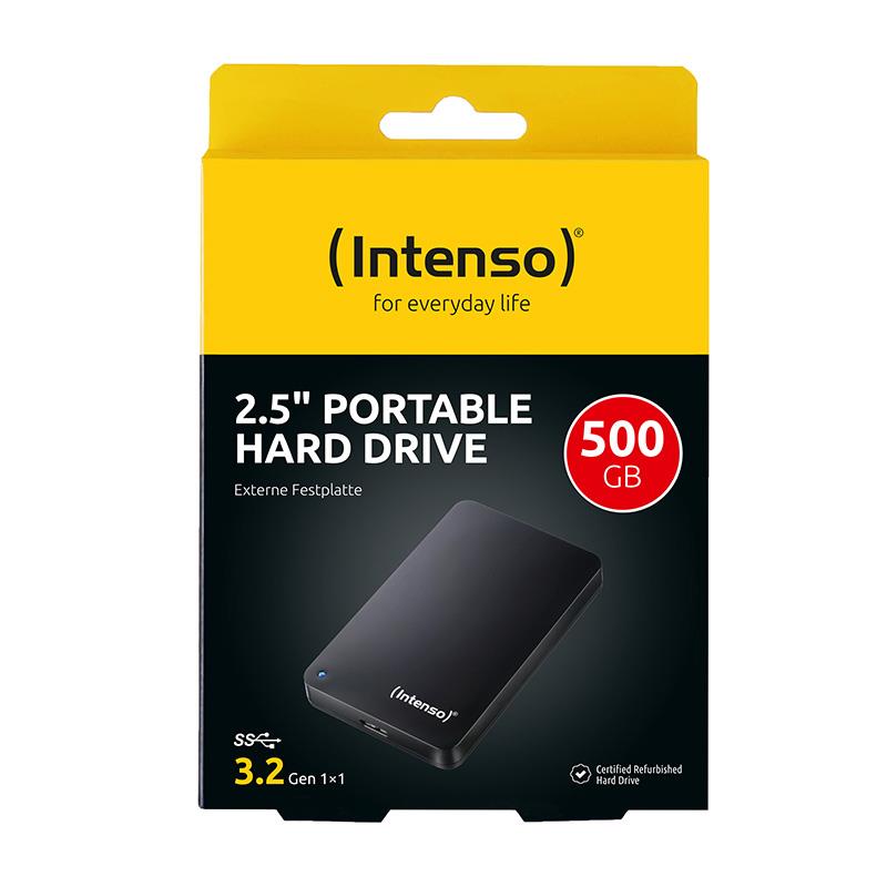 External HDD INTENSO 500GB USB 3.0 Colour Black 6021530