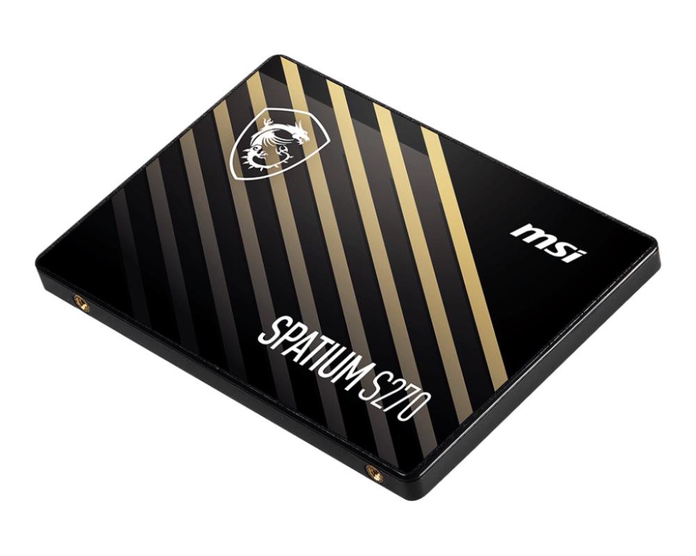 SSD MSI SPATIUM S270 480GB SATA 3D NAND Write speed 450 MBytes/sec Read speed 500 MBytes/sec 2,5 TBW 250 TB MTBF 2000000 hours S78-440E350-P83