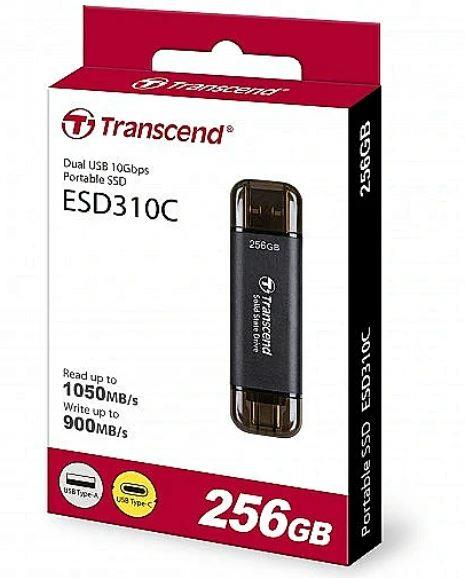 External SSD TRANSCEND ESD310C 256GB USB-C USB 3D NAND TS256GESD310C