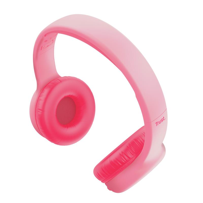 HEADPHONES WRL NOUNA KIDS/PINK 25274 TRUST