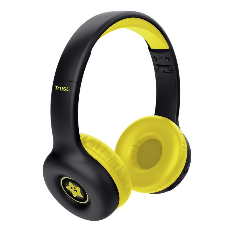 HEADPHONES WRL NOUNA KIDS/BLACK 25405 TRUST