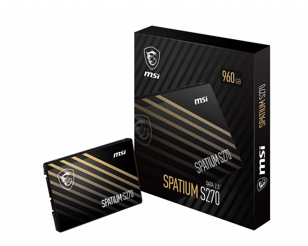 SSD MSI SPATIUM S270 240GB SATA 3D NAND Write speed 400 MBytes/sec Read speed 500 MBytes/sec 2,5 TBW 250 TB MTBF 2000000 hours S78-440N070-P83