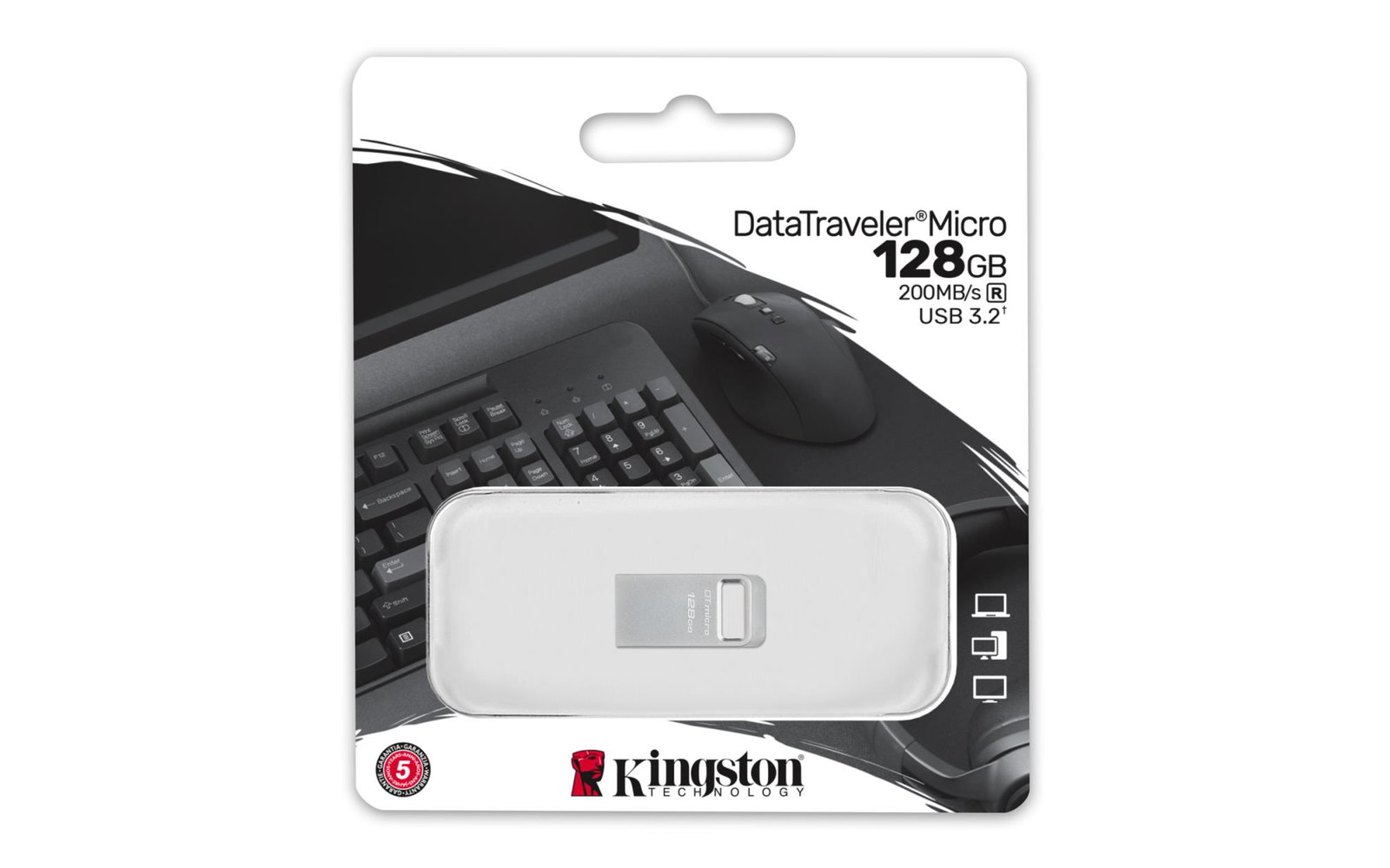 MEMORY DRIVE FLASH USB3.2 128G/MICRO DTMC3G2/128GB KINGSTON