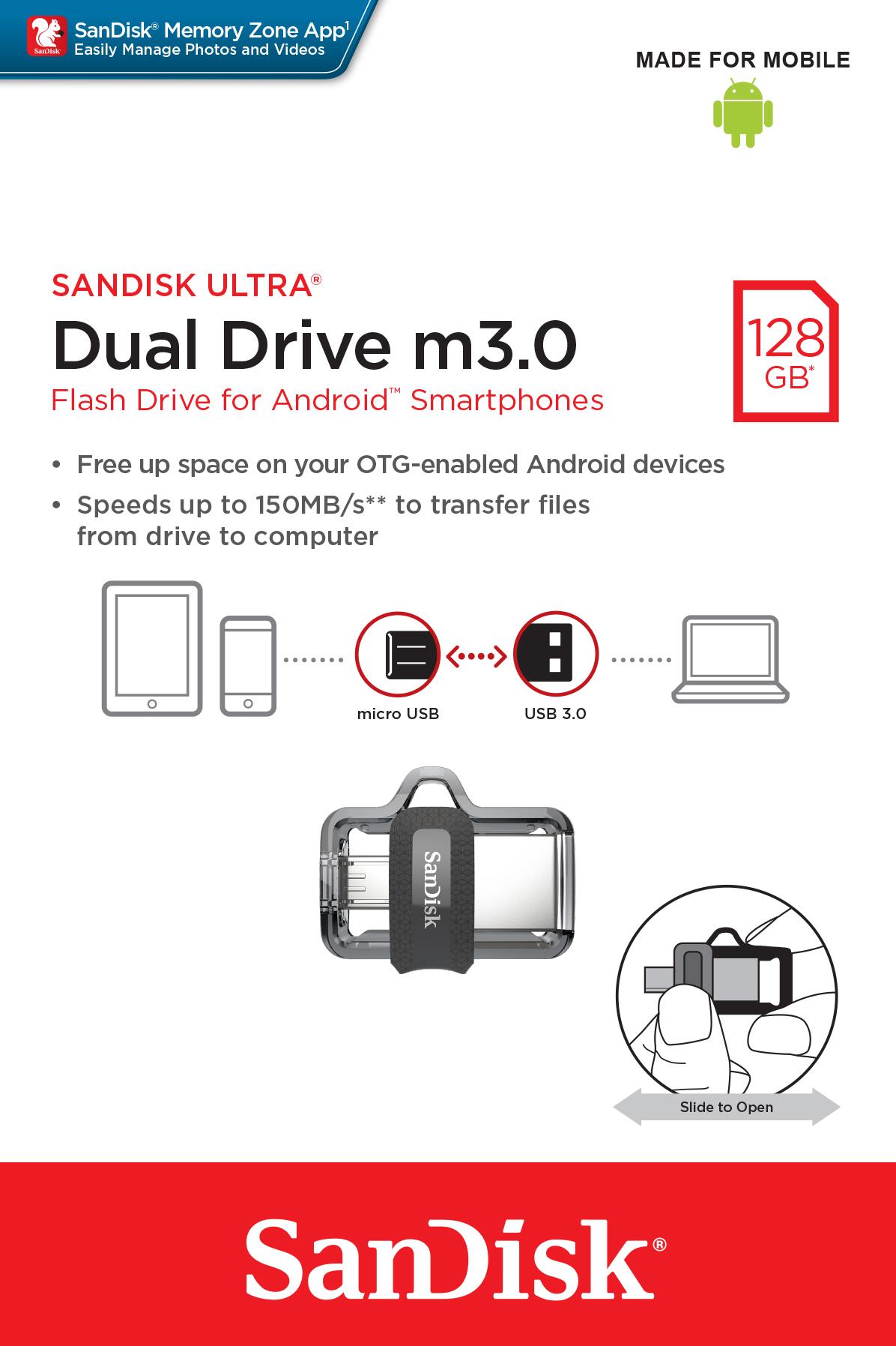 MEMORY DRIVE FLASH USB3 128GB/SDDD3-128G-G46 SANDISK