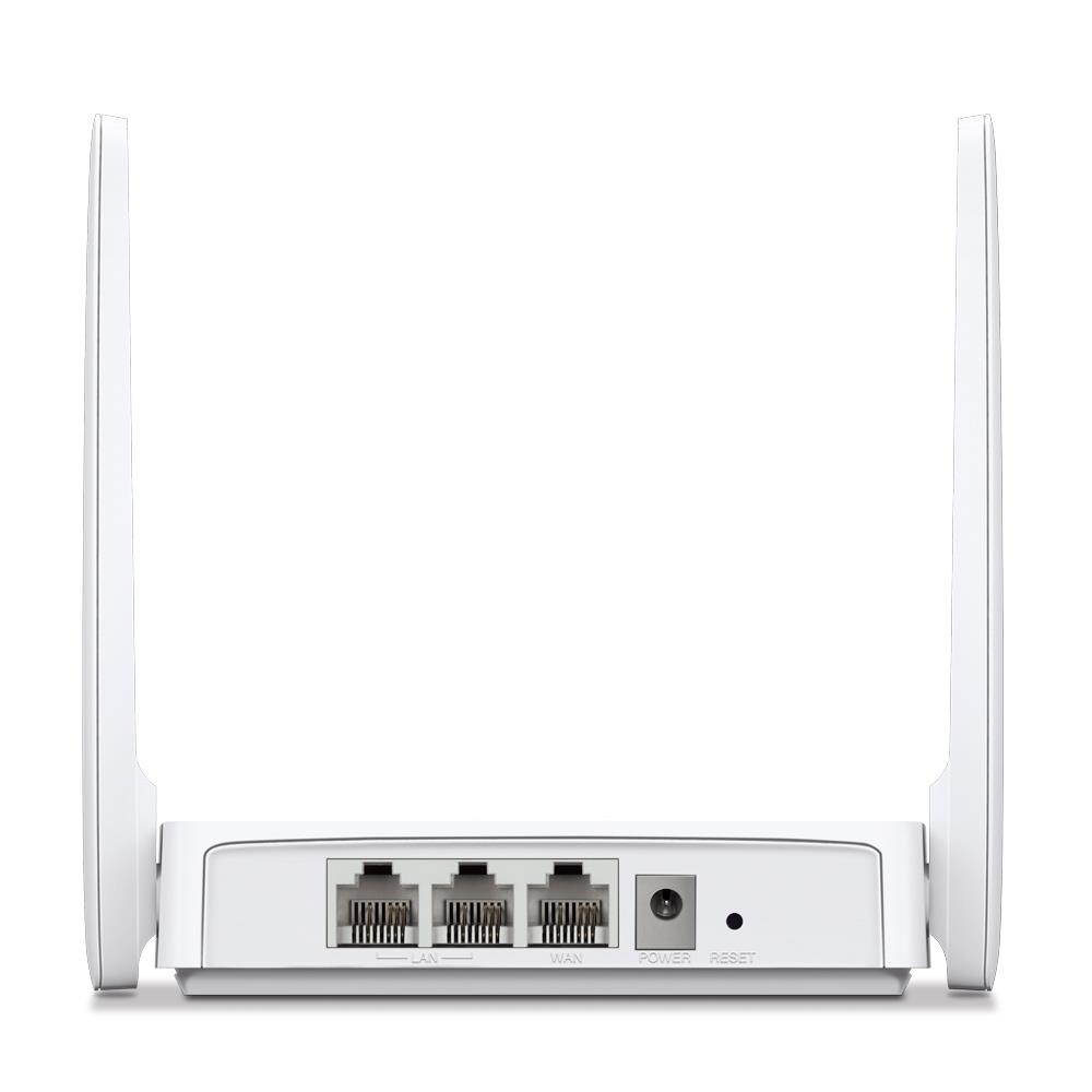 Wireless Router MERCUSYS Wi-Fi 4 (802.11n) Data speed 300 Mbit/s Ethernet WAN Yes WAN connection type RJ-45 Ethernet LAN Yes 3xLAN ports MW302R