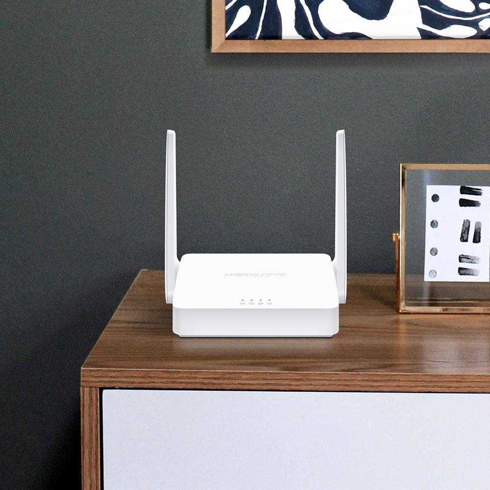 Wireless Router MERCUSYS Wi-Fi 4 (802.11n) Data speed 300 Mbit/s Ethernet WAN Yes WAN connection type RJ-45 Ethernet LAN Yes 3xLAN ports MW302R
