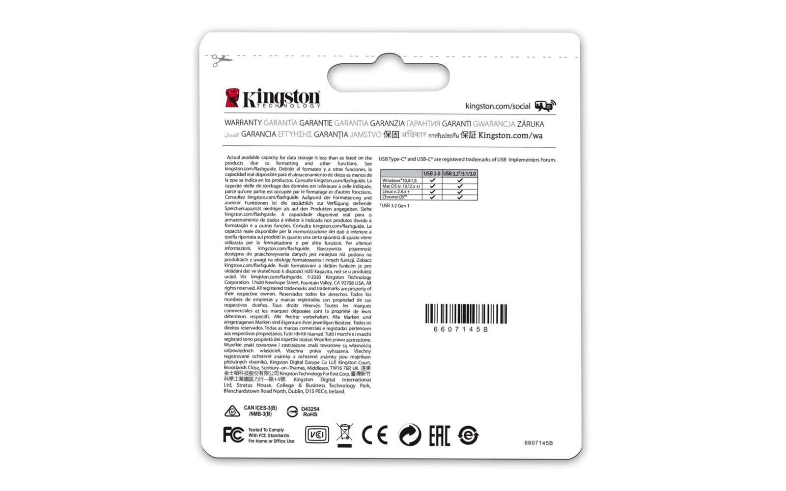 MEMORY DRIVE FLASH USB3.2/64GB DTDUO3CG3/64GB KINGSTON