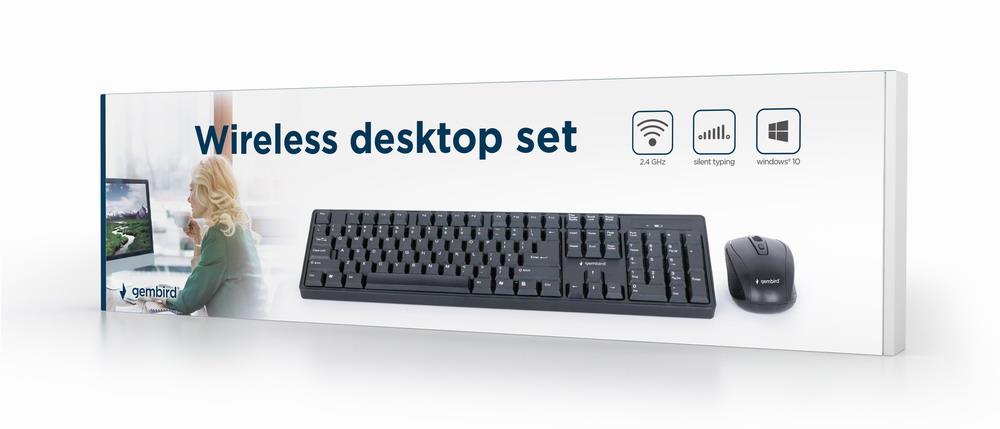 KEYBOARD +MOUSE WRL ENG/DESKTOP KBS-W-01 GEMBIRD