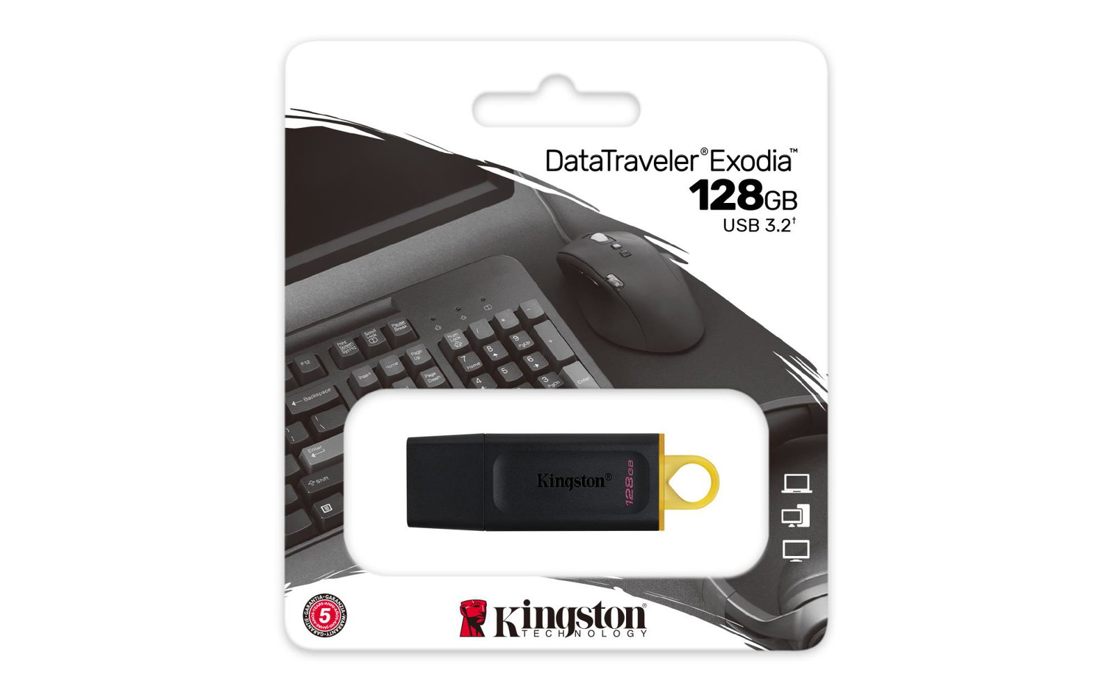 MEMORY DRIVE FLASH USB3.2/128GB DTX/128GB KINGSTON