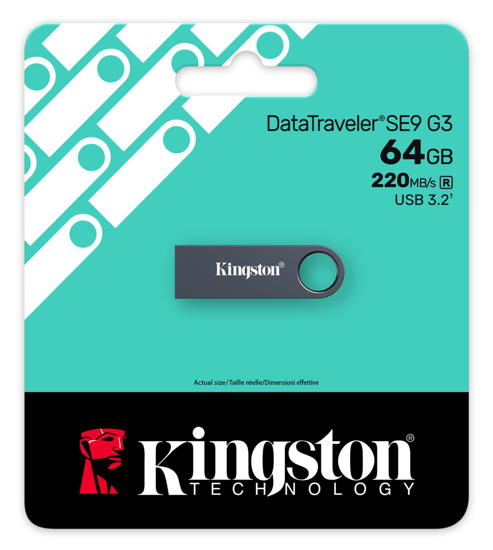 MEMORY DRIVE FLASH USB3.2 64GB/DTSE9 KE-U2X64-1AC KINGSTON