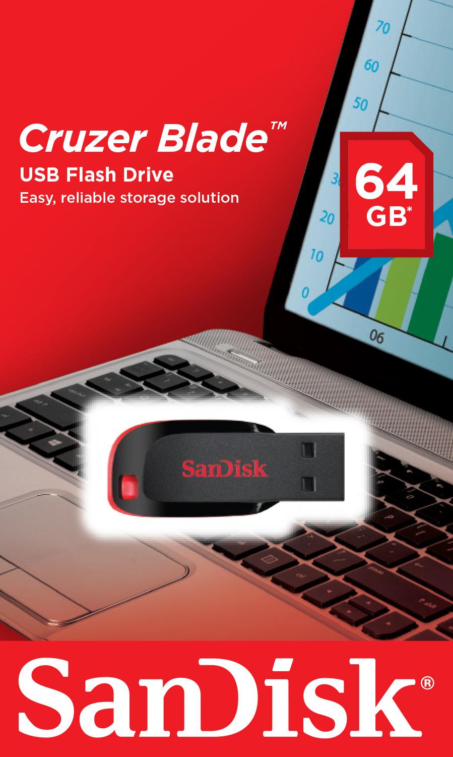 MEMORY DRIVE FLASH USB2 64GB/SDCZ50-064G-B35 SANDISK