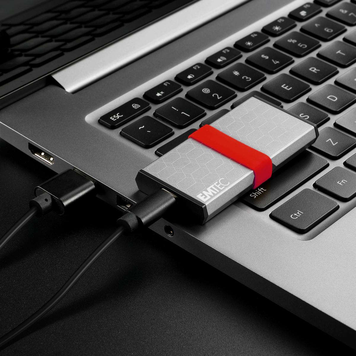 Emtec SSD 3D NAND/USB-C 3.2Gen2 X205 512GB Mini Portable SSD
