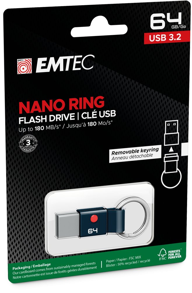Emtec USB3.2 Nano Ring T100 64GB