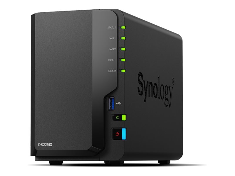 SYNOLOGY DS225+ 2-Bay PLUS NAS Intel Celeron J4125 2GB ECC DDR4