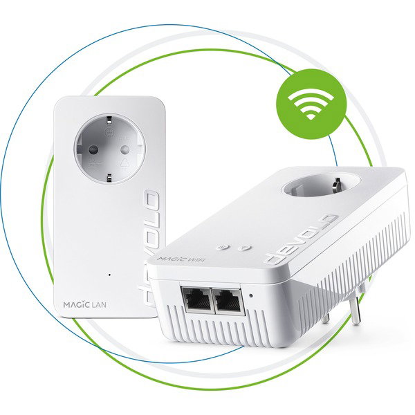 devolo Magic 1 WiFi 2-1-2 Starter Kit, Powerline - zwei Adapter