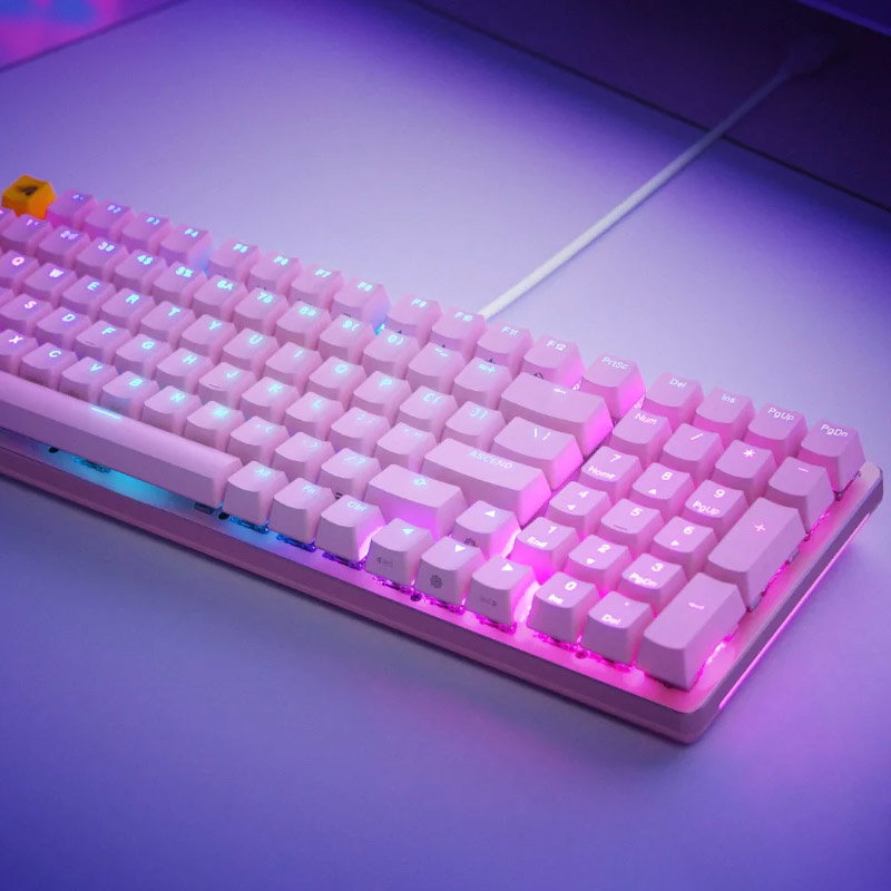 Glorious GMMK 2 Full-Size Keyboard - Fox switches, ANSI Layout, pink