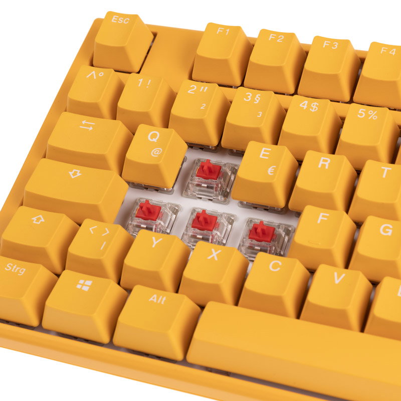Ducky One 3 Yellow TKL Gaming keyboard, RGB LED - MX-Red