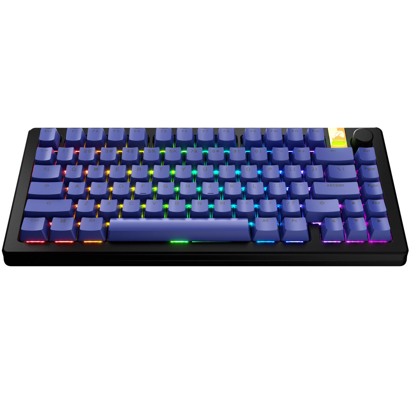 Glorious GPBT Basics Keycaps, ANSI Layout (US), PBT, Dye-Sub - Mana Blue