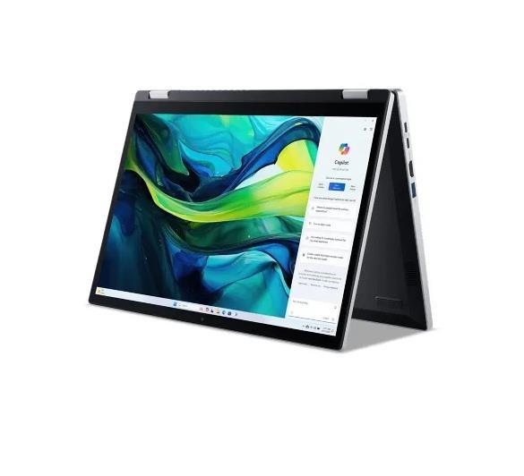 Notebook ACER Aspire Go Spin 14 AGSP14-31PT-338B CPU Intel Core 3 N355 1900 MHz 14 Touchscreen 1920x1200 RAM 16GB LPDDR5 SSD 512GB IntelGraphics Integrated ENG Windows 11 Home Pure Silver 1.54 kg NX.J3UEL.002