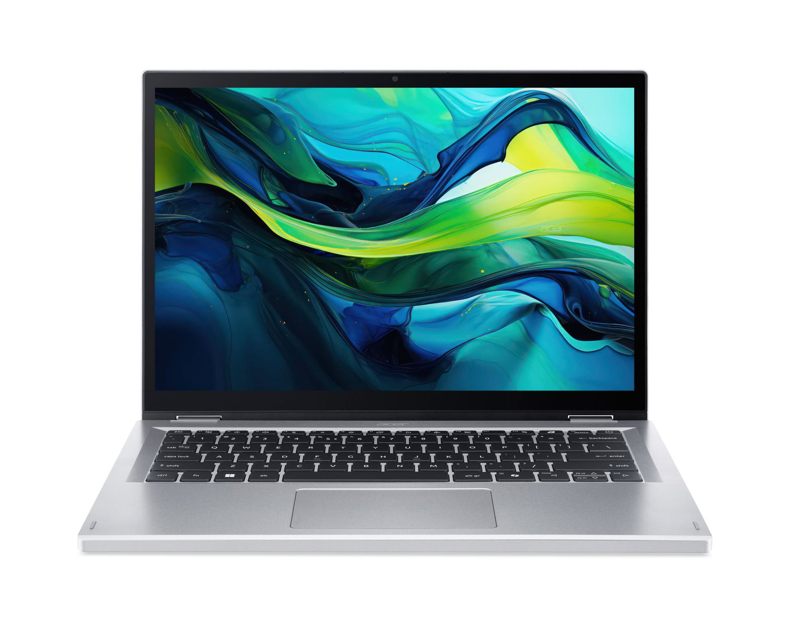 Notebook ACER Aspire Go Spin 14 AGSP14-31PT-338B CPU Intel Core 3 N355 1900 MHz 14 Touchscreen 1920x1200 RAM 16GB LPDDR5 SSD 512GB IntelGraphics Integrated ENG Windows 11 Home Pure Silver 1.54 kg NX.J3UEL.002