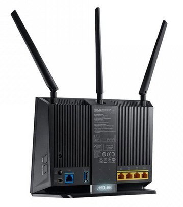 ASUS DSL-AC68U wireless router Gigabit Ethernet Dual-band (2.4 GHz 5 GHz) Black