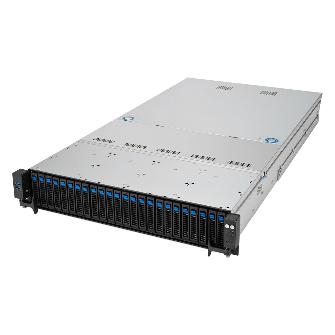 ASUS RS521A-E12-RS24U Socket SP5 Rack (2U) Black, Silver