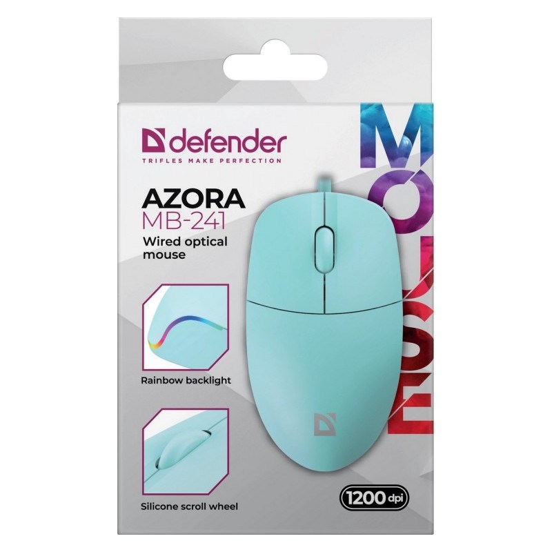 WIRED MOUSE DEFENDER AZORA MB-241 RF MINT 1200dpi 3P