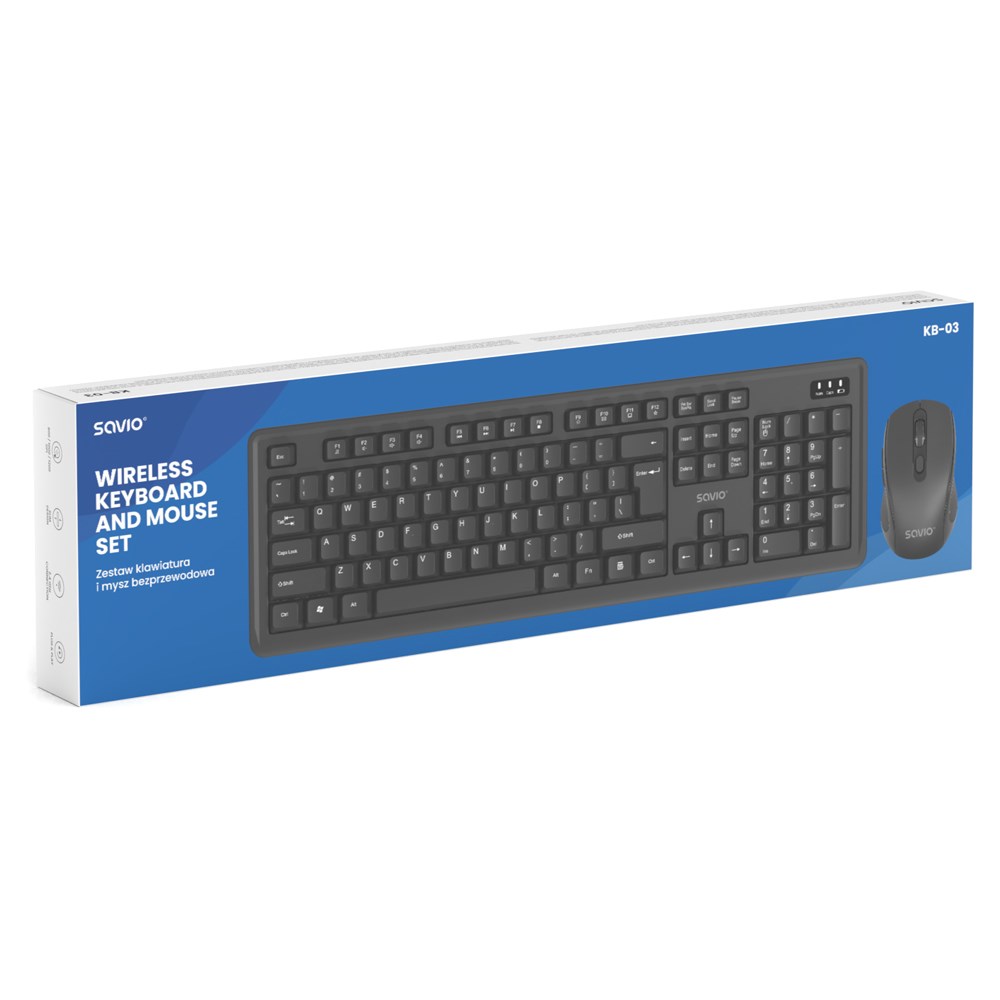 Savio KB-04 keyboard Home/Office USB QWERTY UK International Black