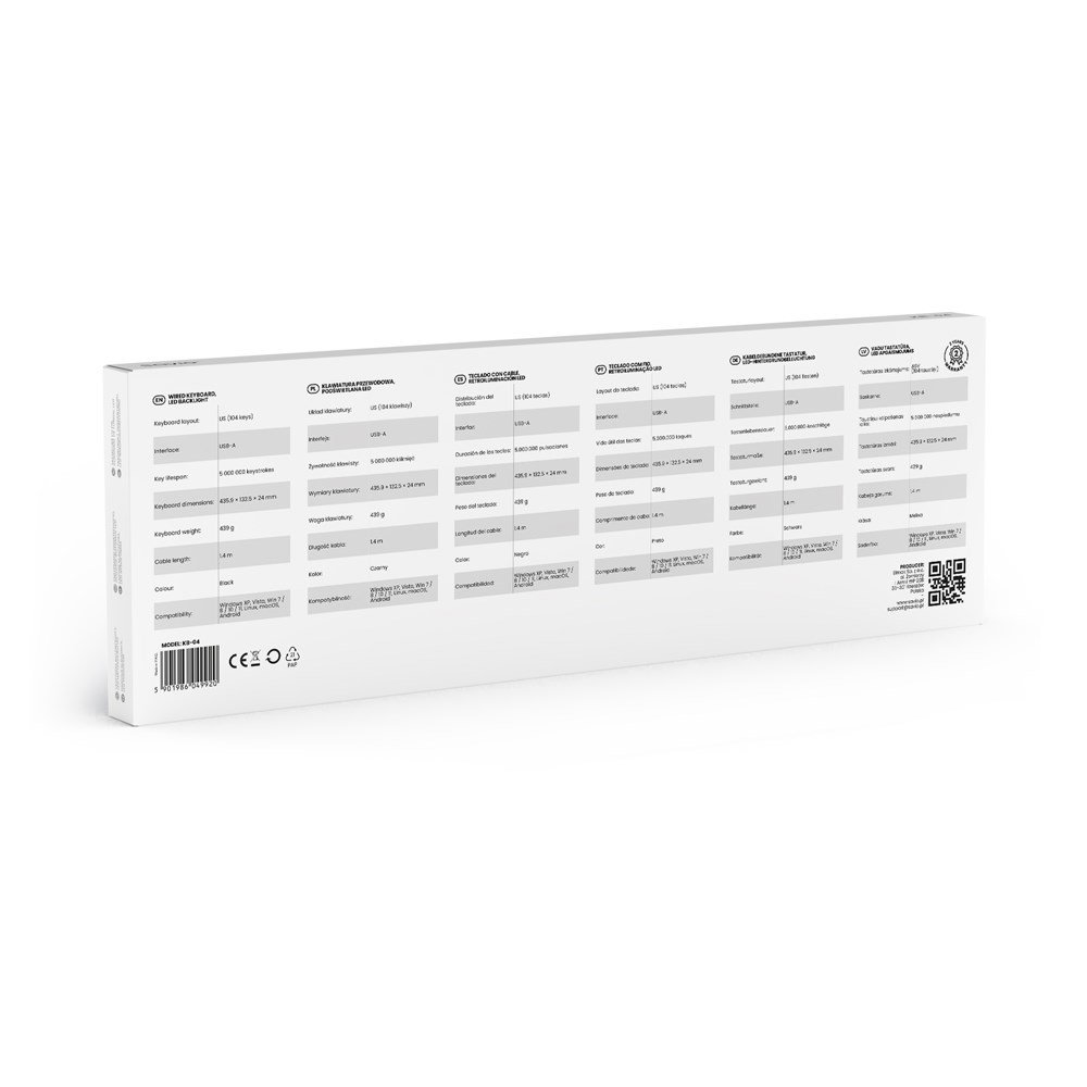 Savio KB-04 keyboard Home/Office USB QWERTY UK International Black