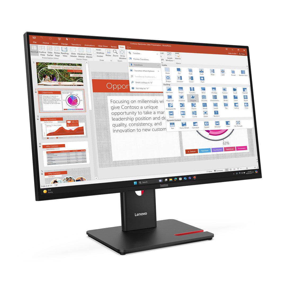 Lenovo ThinkVision T27-40 LED display 68.6 cm (27) 1920 x 1080 pixels Full HD Black