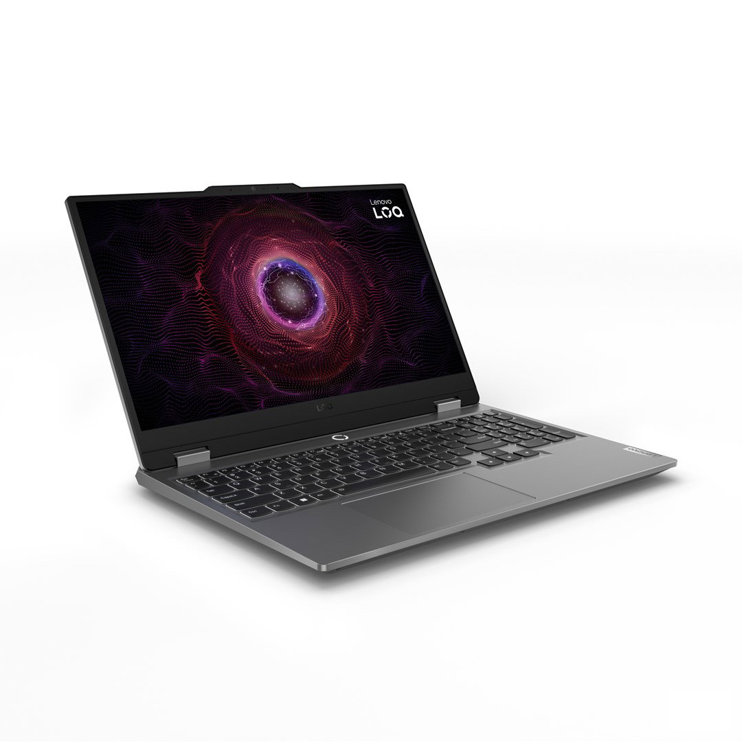 Lenovo LOQ 15ARP9 AMD Ryzen 5 7235HS Laptop 39.6 cm (15.6) Full HD 16 GB DDR5-SDRAM 512 GB SSD NVIDIA GeForce RTX 4050 Wi-Fi 6 (802.11ax) NoOS Grey