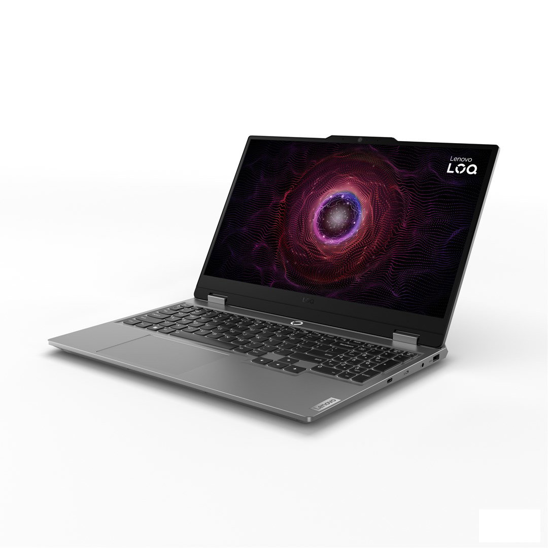 Lenovo LOQ 15ARP9 AMD Ryzen 5 7235HS Laptop 39.6 cm (15.6) Full HD 16 GB DDR5-SDRAM 512 GB SSD NVIDIA GeForce RTX 4050 Wi-Fi 6 (802.11ax) NoOS Grey