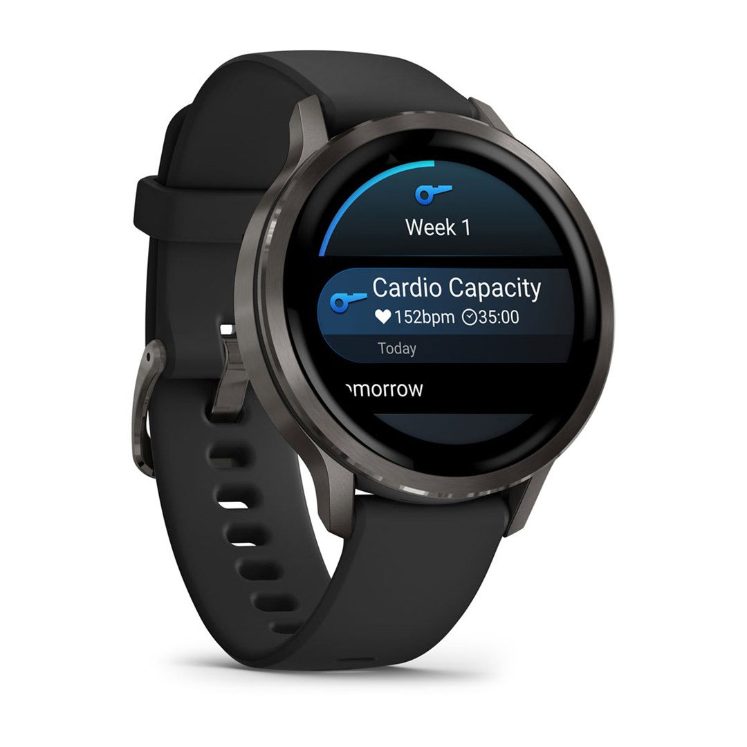Garmin Venu 4 3.05 cm (1.2) AMOLED 41 mm Digital 390 x 390 pixels Touchscreen Black Wi-Fi GPS (satellite)