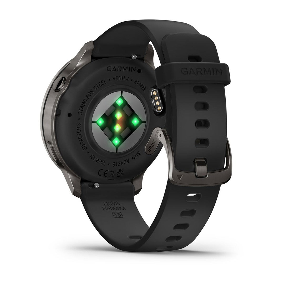 Garmin Venu 4 3.05 cm (1.2) AMOLED 41 mm Digital 390 x 390 pixels Touchscreen Black Wi-Fi GPS (satellite)