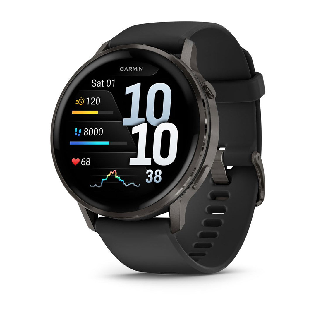 Garmin Venu 4 3.56 cm (1.4) AMOLED 45 mm Digital 454 x 454 pixels Touchscreen Black Wi-Fi GPS (satellite)