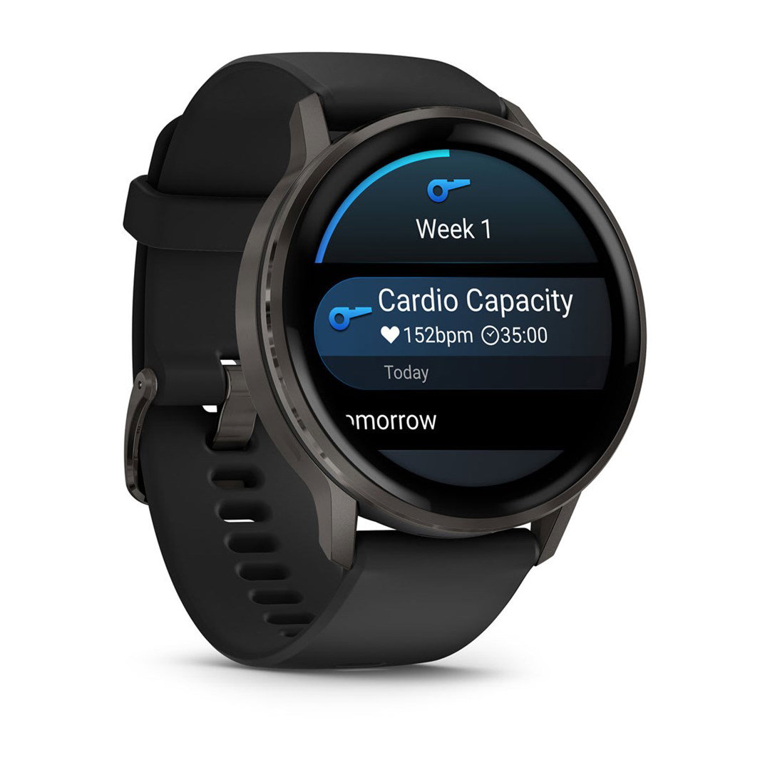 Garmin Venu 4 3.56 cm (1.4) AMOLED 45 mm Digital 454 x 454 pixels Touchscreen Black Wi-Fi GPS (satellite)
