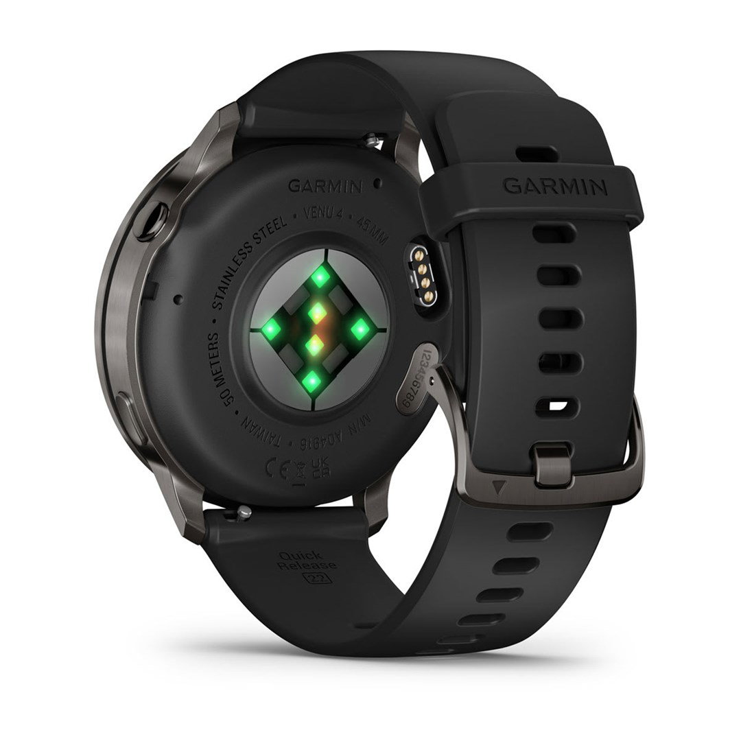 Garmin Venu 4 3.56 cm (1.4) AMOLED 45 mm Digital 454 x 454 pixels Touchscreen Black Wi-Fi GPS (satellite)