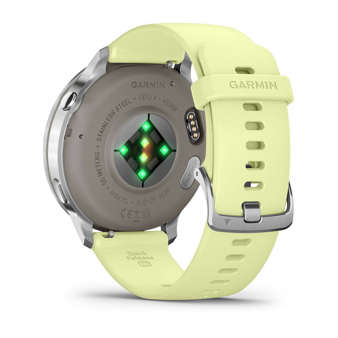 Garmin Venu 010-03014-02 smartwatch sport watch 3.56 cm (1.4) AMOLED 45 mm Digital 454 x 454 pixels Touchscreen Silver Wi-Fi GPS (satellite)