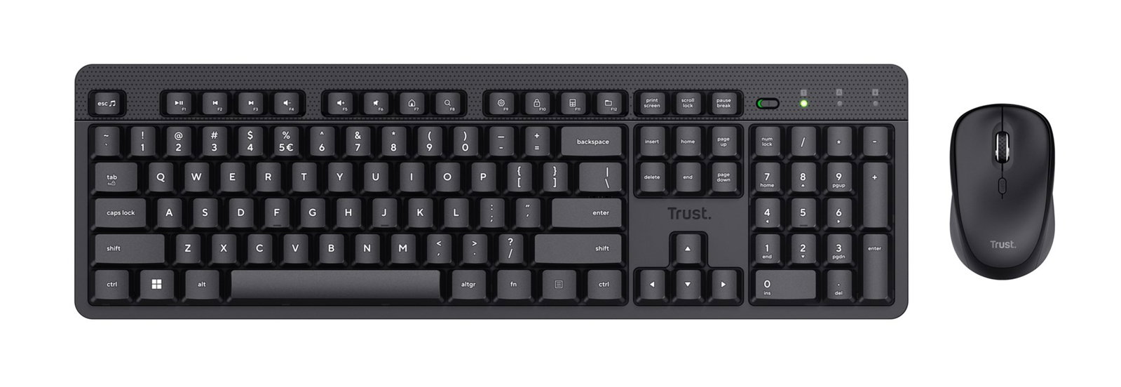 Trust Ody II keyboard Mouse included Universal RF Wireless QWERTY US English Black