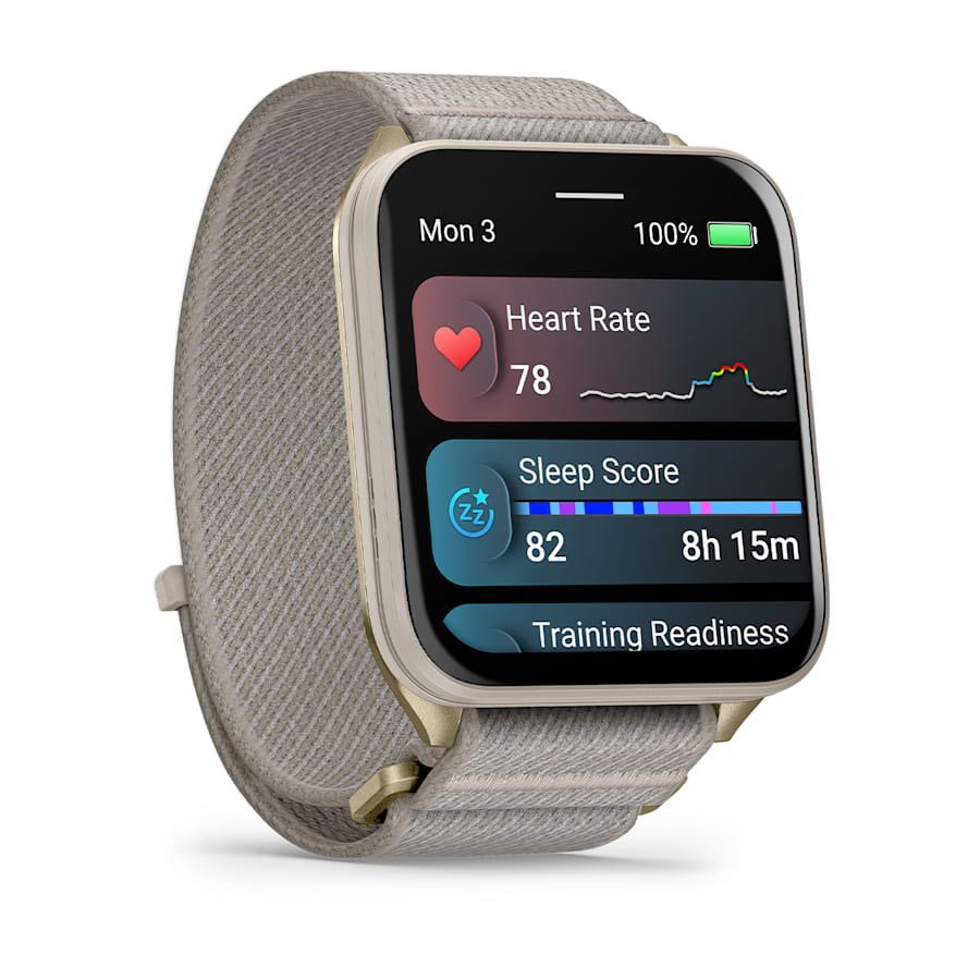 Garmin Venu X1 5.08 cm (2) AMOLED Digital 448 x 486 pixels Touchscreen Gold, Titanium Wi-Fi GPS (satellite)