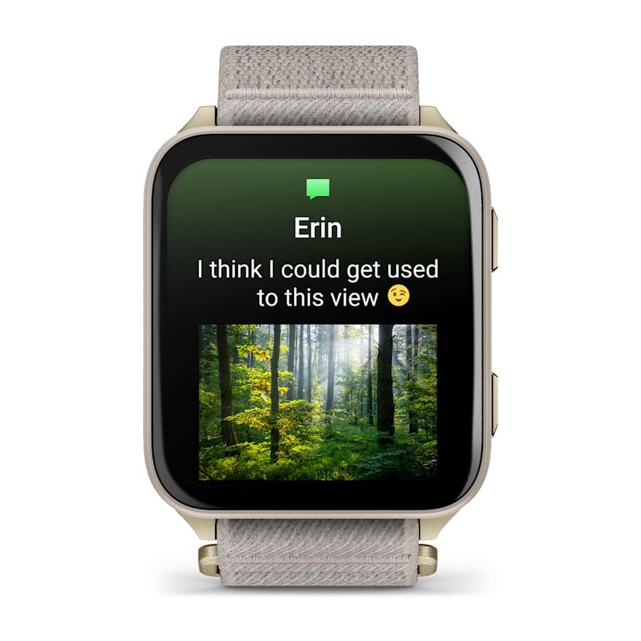 Garmin Venu X1 5.08 cm (2) AMOLED Digital 448 x 486 pixels Touchscreen Gold, Titanium Wi-Fi GPS (satellite)