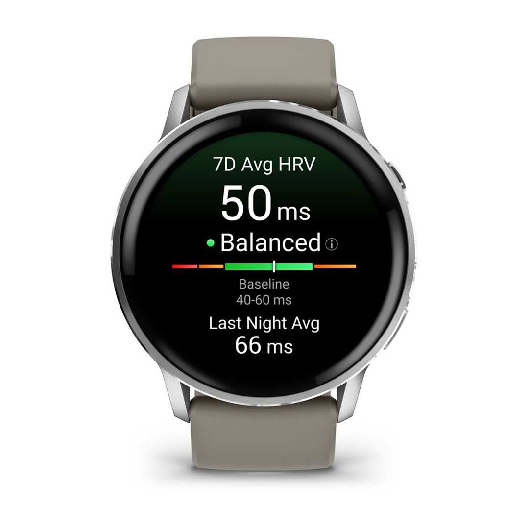 Garmin Venu 4 3.56 cm (1.4) AMOLED 45 mm Digital 454 x 454 pixels Touchscreen Silver Wi-Fi GPS (satellite)