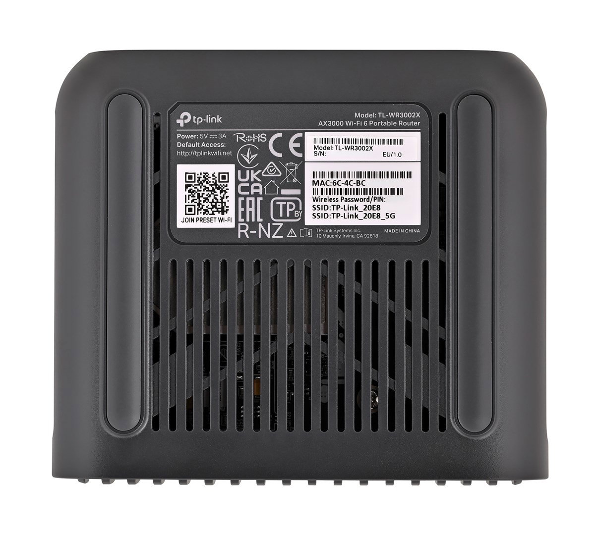 TP-Link TL-WR3002X wireless router Gigabit Ethernet Dual-band (2.4 GHz 5 GHz) Black