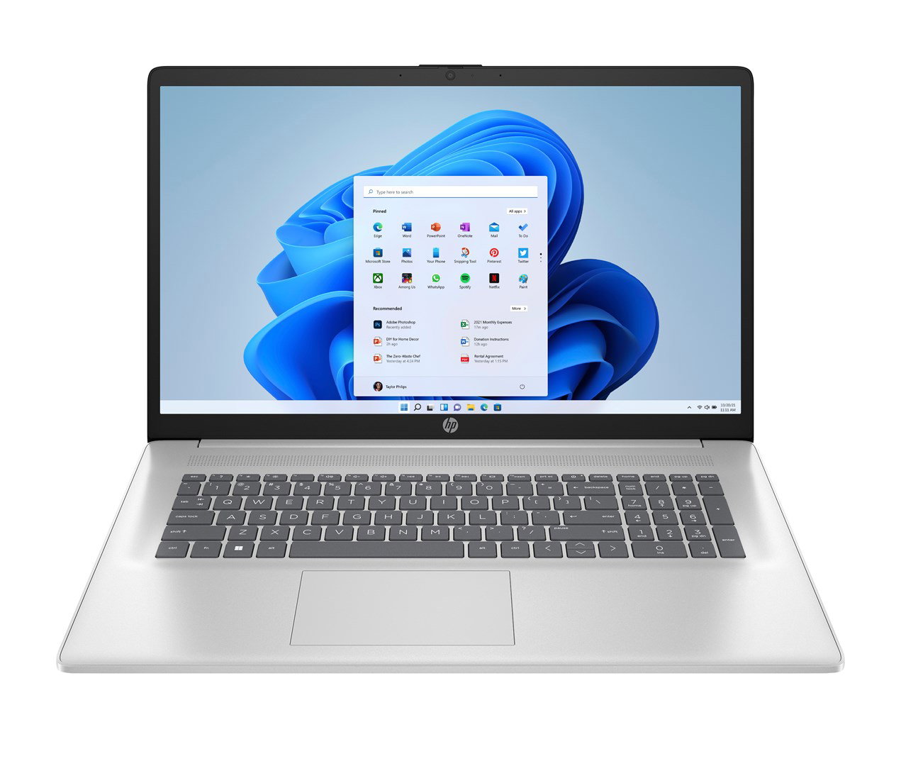 HP 17-cn4007nw Intel Core 7 150U Laptop 43.9 cm (17.3) Full HD 16 GB DDR4-SDRAM 512 GB SSD Wi-Fi 6 (802.11ax) Windows 11 Home Silver
